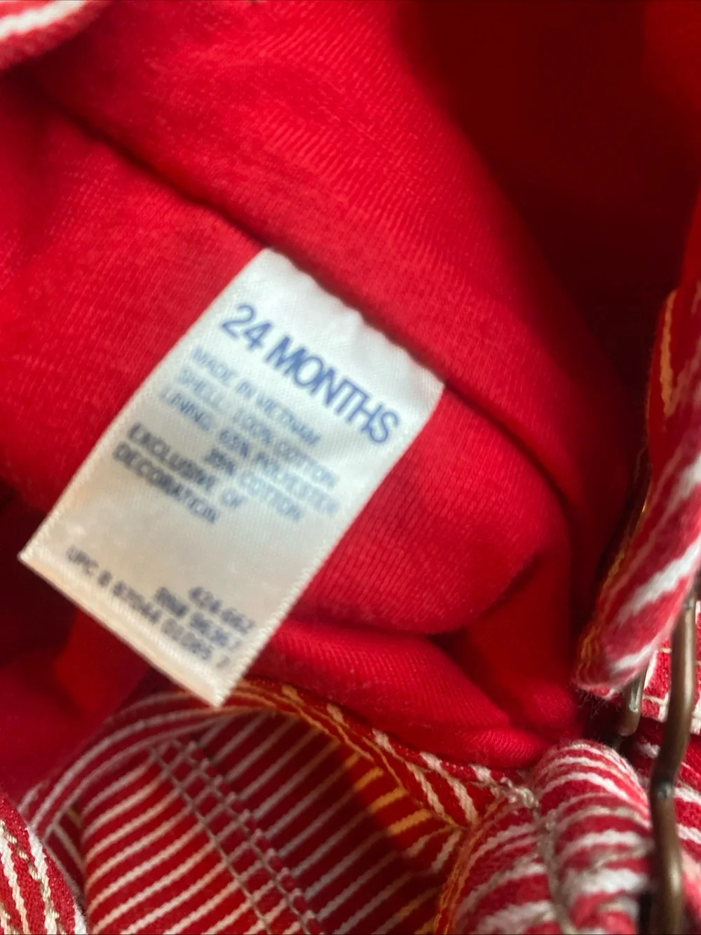 OshKosh B'gosh Red and White Stripe Toddler Overalls